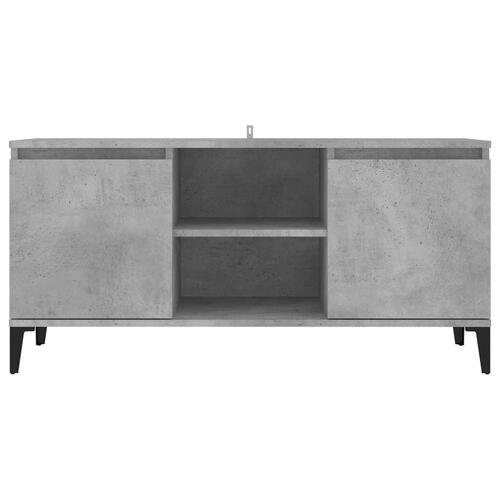 Tv-skab med metalben 103,5x35x50 cm betongrå