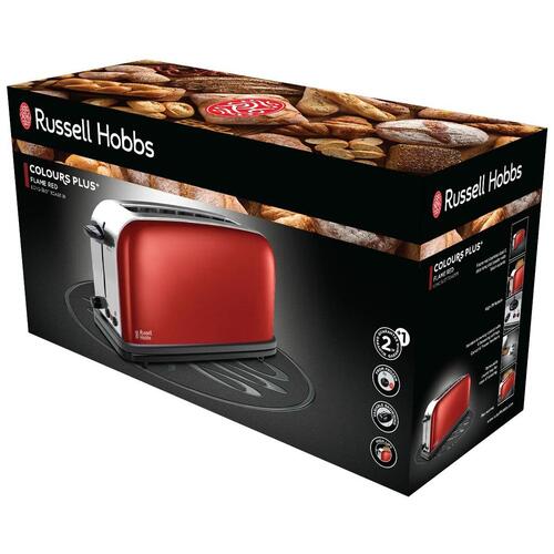 Russell Hobbs Colours Plus brødrister 21391-56 - rød, 1 sprække, 1000 W