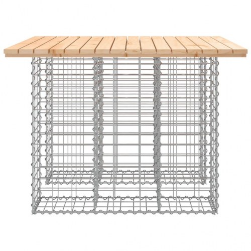 Havebord i gabiondesign - fyrretræ 100 × 102 × 72 cm
