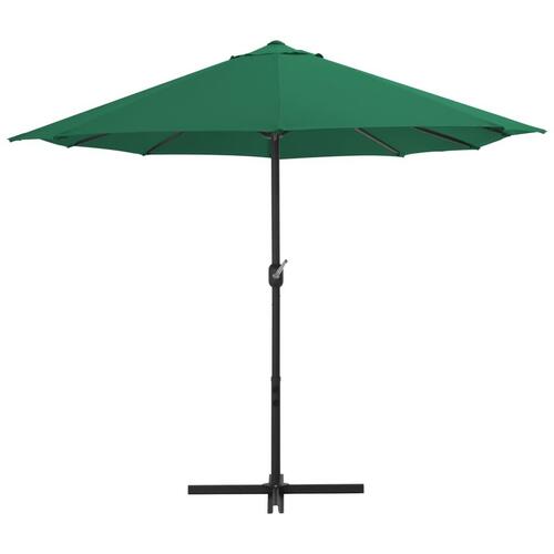 Udendørs parasol med aluminiumsstang 460 x 270 cm grøn