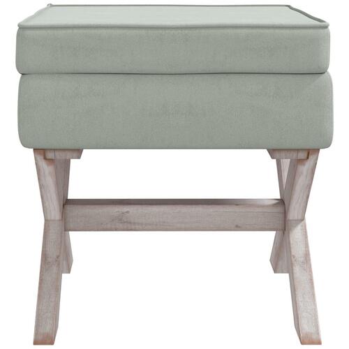 Opbevaringsskammel 45x45x49 cm velour lysegrå