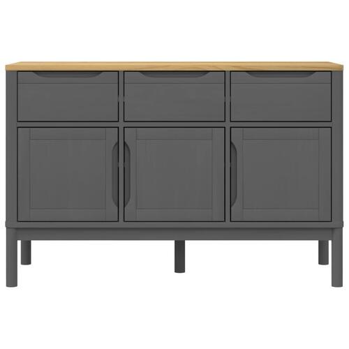Skænk FLORO 114x43x74 cm massivt fyrretræ grå