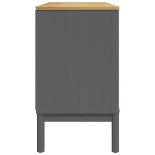 Skænk FLORO 114x43x74 cm massivt fyrretræ grå