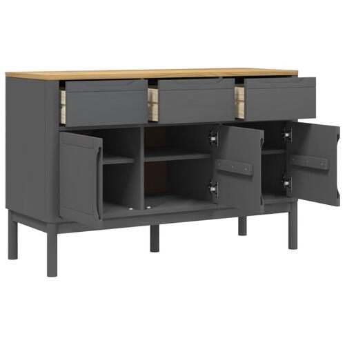 Skænk FLORO 114x43x74 cm massivt fyrretræ grå