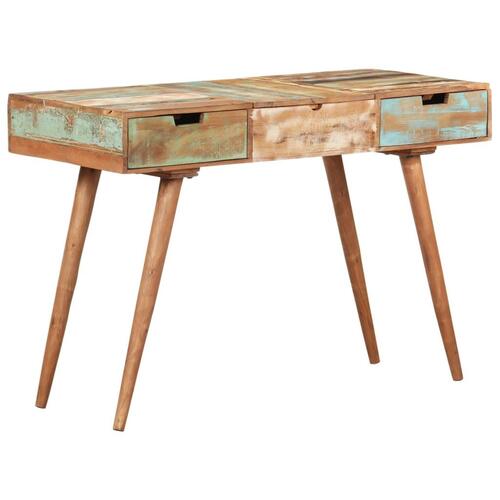 Toiletbord med spejl 112x45x76 cm massivt genbrugstræ