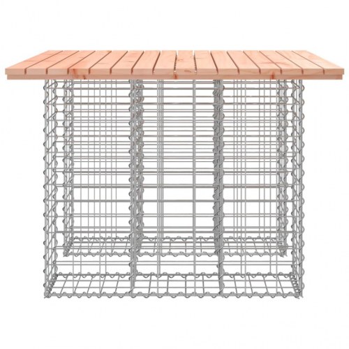 Havebord i gabiondesign 100 × 102 × 72 cm - massivt Douglas-træ