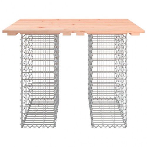 Havebord i gabiondesign 100 × 102 × 72 cm - massivt Douglas-træ