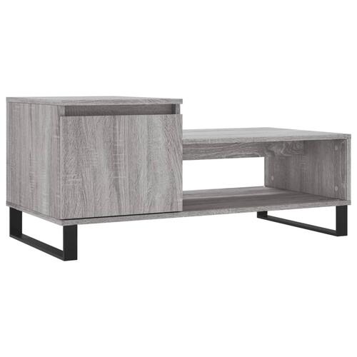Sofabord 100x50x45 cm konstrueret træ Grå sonoma-eg