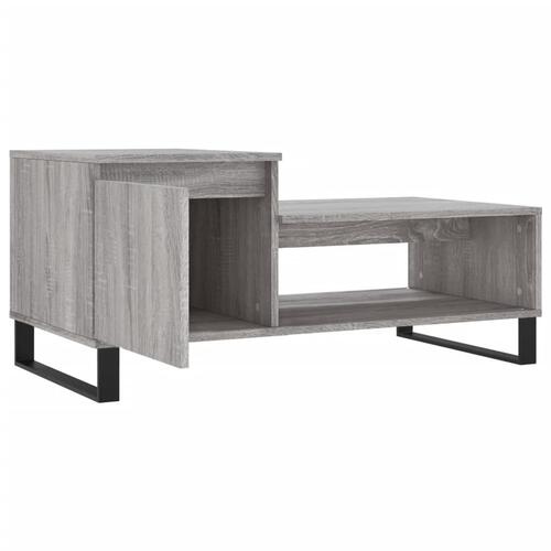 Sofabord 100x50x45 cm konstrueret træ Grå sonoma-eg