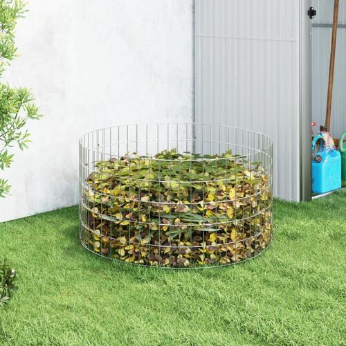 Kompostbeholder Ø100x50 cm galvaniseret stål