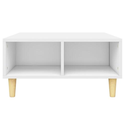 Sofabord 60x60x30 cm konstrueret træ hvid