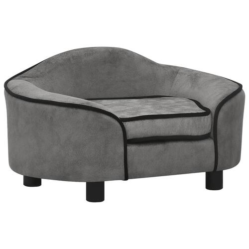 Hundesofa 67x47x36 cm plys grå