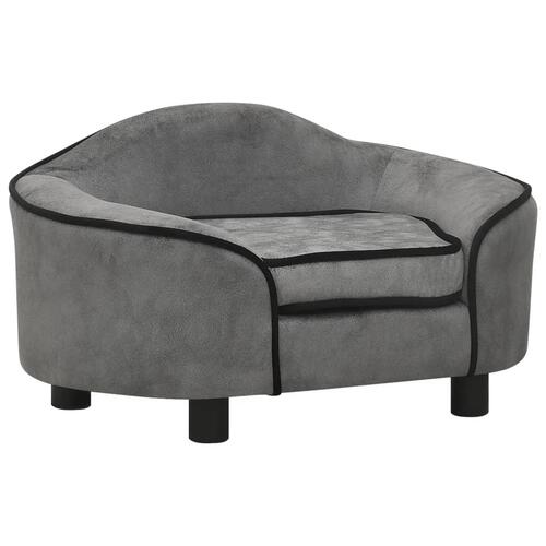 Hundesofa 67x47x36 cm plys grå