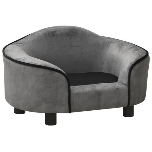 Hundesofa 67x47x36 cm plys grå