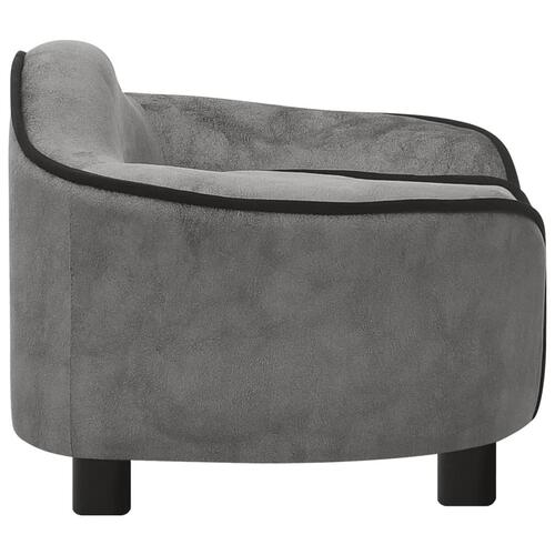 Hundesofa 67x47x36 cm plys grå