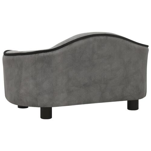 Hundesofa 67x47x36 cm plys grå