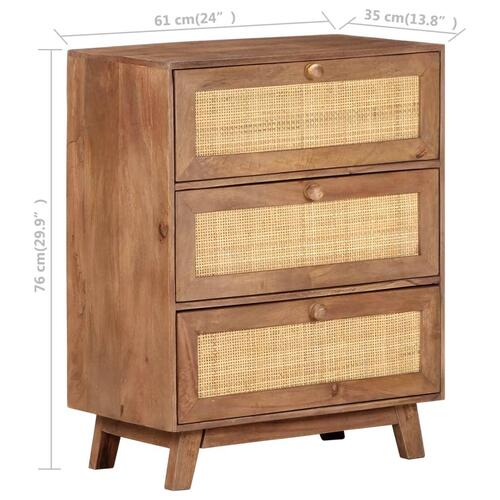 Skænk 61x35x76 cm massivt mangotræ