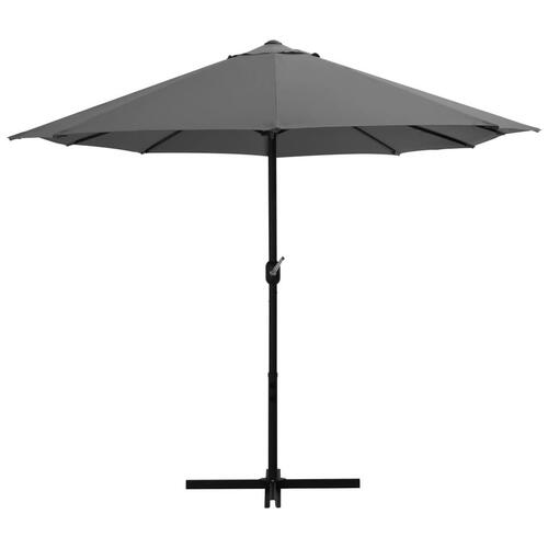 Udendørs parasol med aluminiumsstang 460 x 270 cm antracitgrå