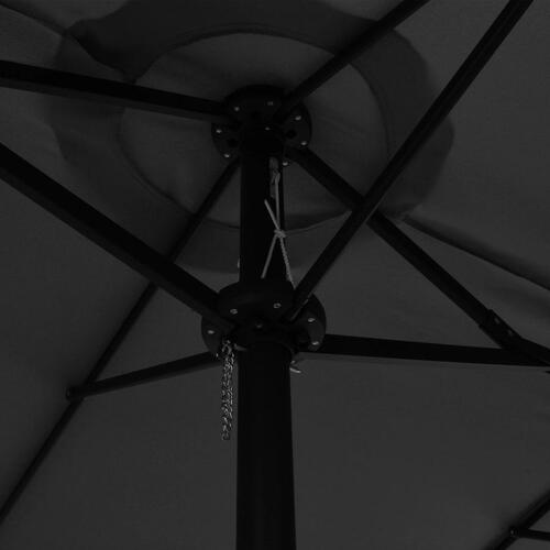 Udendørs parasol med aluminiumsstang 460 x 270 cm antracitgrå