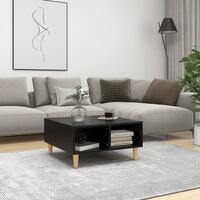 Sofabord 60x60x30 cm konstrueret træ sort