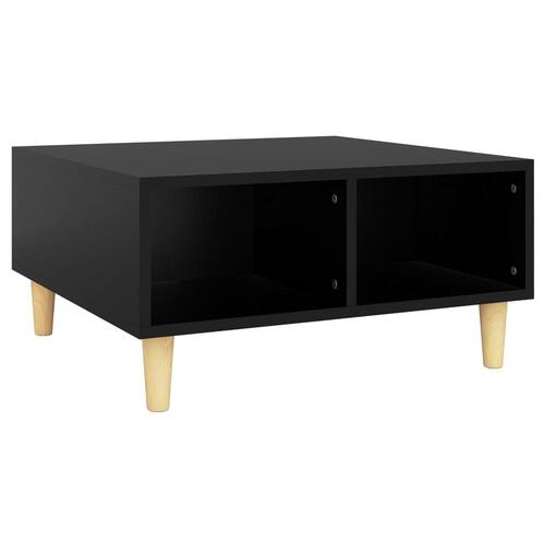 Sofabord 60x60x30 cm konstrueret træ sort