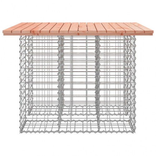 Havebord i gabiondesign 100 × 102 × 72 cm - massivt Douglas-træ