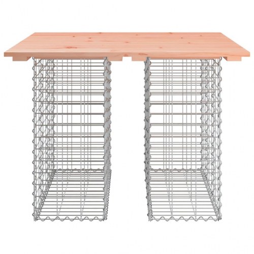 Havebord i gabiondesign 100 × 102 × 72 cm - massivt Douglas-træ