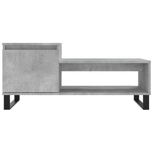 Sofabord 100x50x45 cm konstrueret træ betongrå