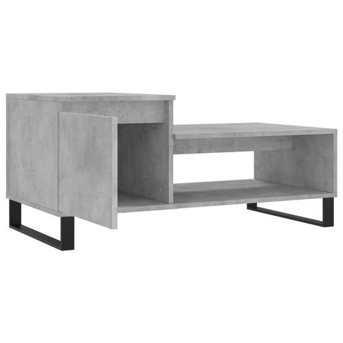 Sofabord 100x50x45 cm konstrueret træ betongrå