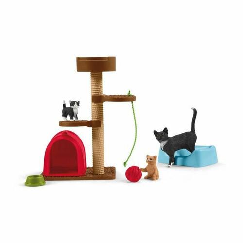 dyr Schleich Playtime for cute cats Plastik Katte