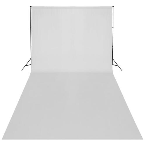 Studiosæt med hvid fotobaggrund og lamper 600 x 300 cm