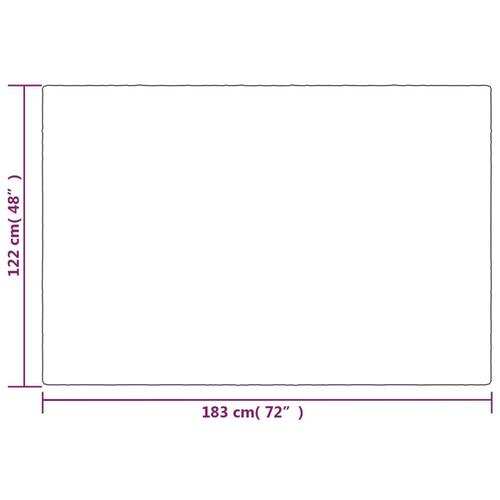Tyngdetæppe med betræk 122x183 cm 5 kg stof grå