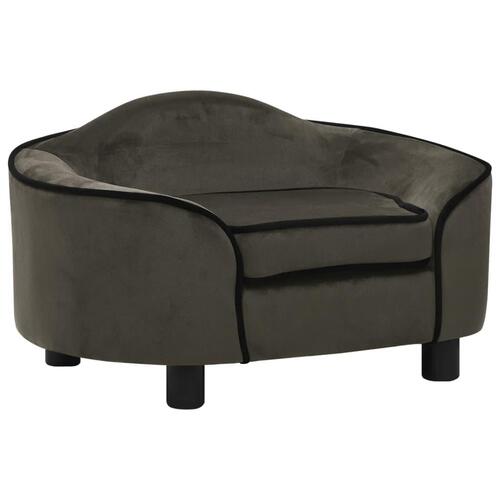 Hundesofa 67x47x36 cm plys mørkegrå