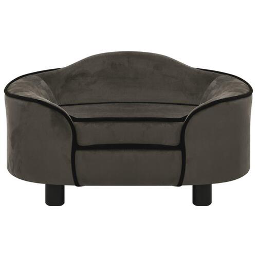 Hundesofa 67x47x36 cm plys mørkegrå