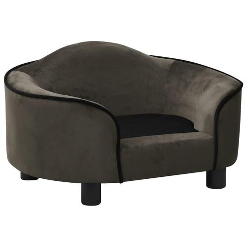 Hundesofa 67x47x36 cm plys mørkegrå