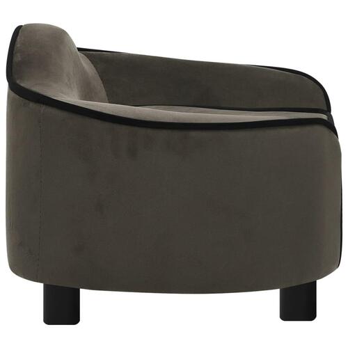 Hundesofa 67x47x36 cm plys mørkegrå