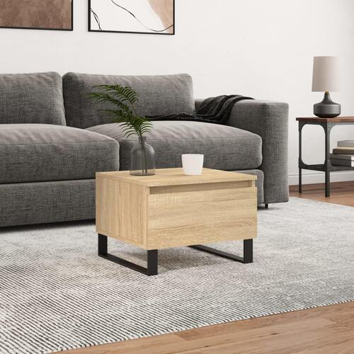 Sofabord 50x46x35 cm konstrueret træ sonoma-eg