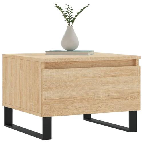 Sofabord 50x46x35 cm konstrueret træ sonoma-eg