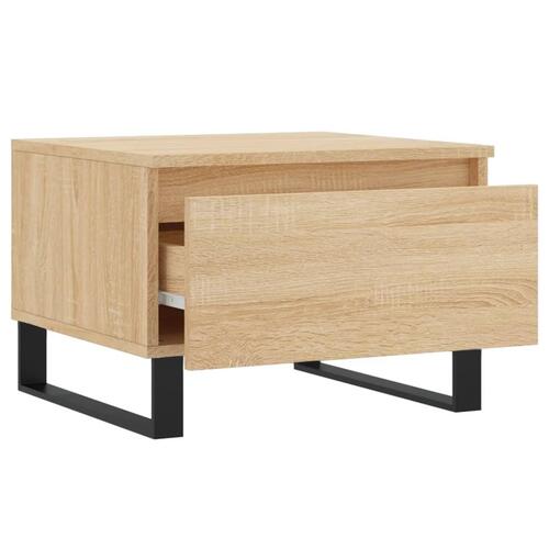 Sofabord 50x46x35 cm konstrueret træ sonoma-eg