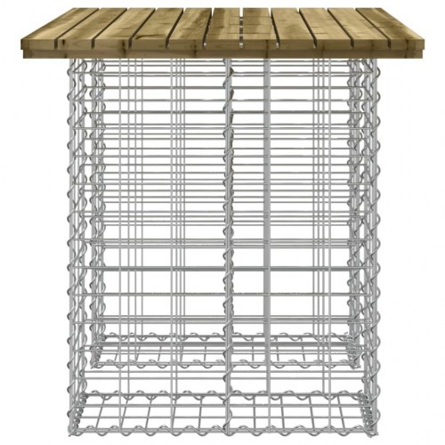 Havebænk med gabiondesign 100x70x72 cm imprægneret fyrretræ