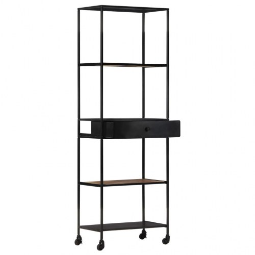 Bogreol 60x35x180 cm ru mangotræ og jern