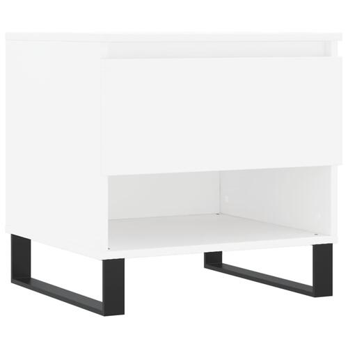Sofaborde 2 stk. 50x46x50 cm konstrueret træ hvid