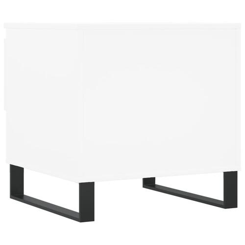 Sofaborde 2 stk. 50x46x50 cm konstrueret træ hvid