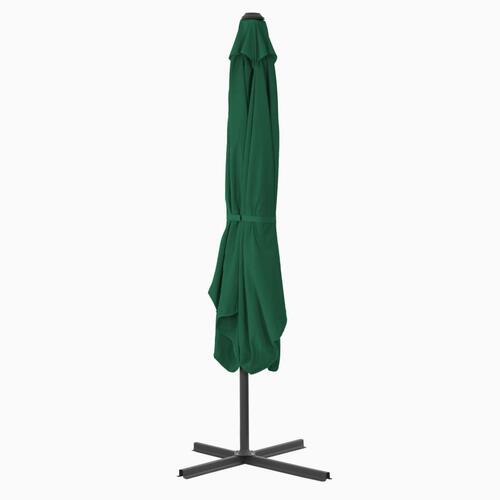Udendørs parasol med stålstang 250 x 250 cm grøn