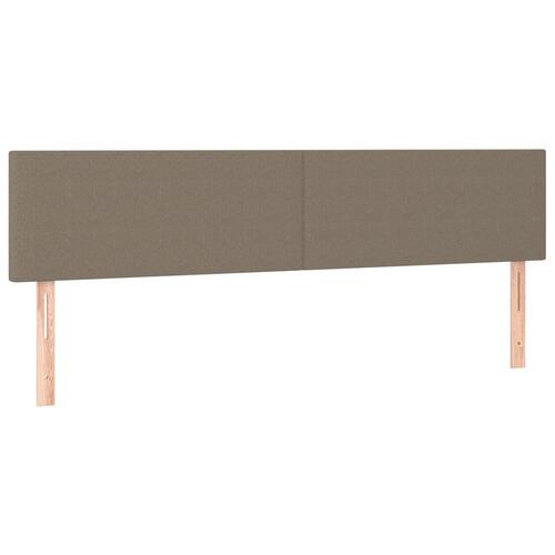 Sengegavle 2 stk. 80x5x78/88 cm stof gråbrun