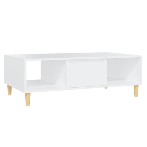 Sofabord 103,5x60x35 cm konstrueret træ hvid
