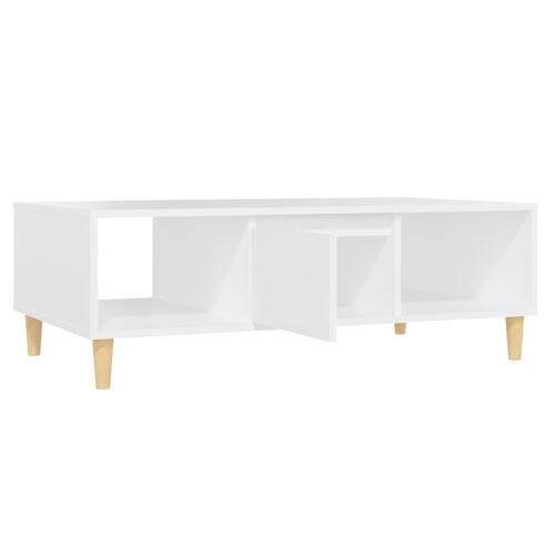 Sofabord 103,5x60x35 cm konstrueret træ hvid