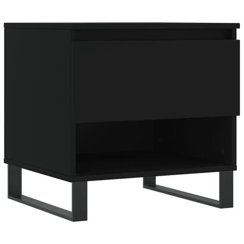 Sofaborde 2 stk. 50x46x50 cm konstrueret træ sort