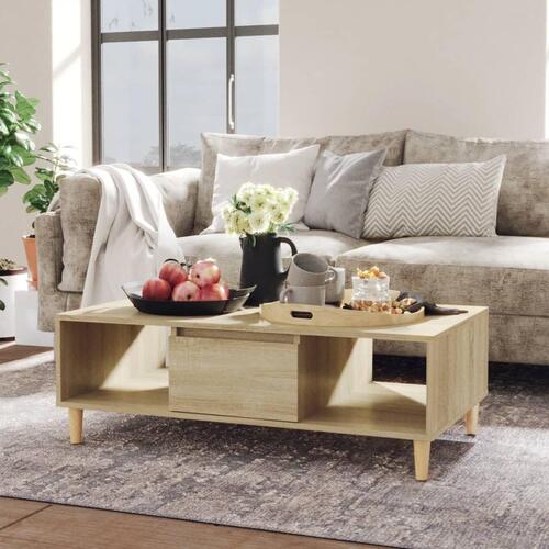 Sofabord 103,5x60x35 cm konstrueret træ sonoma-eg