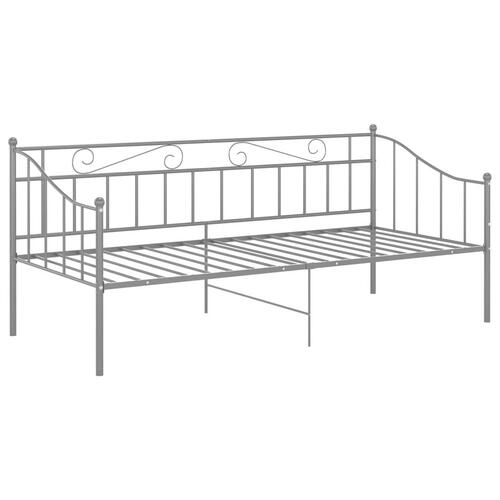 Sengestel til udtræksseng 90x200 cm metal grå